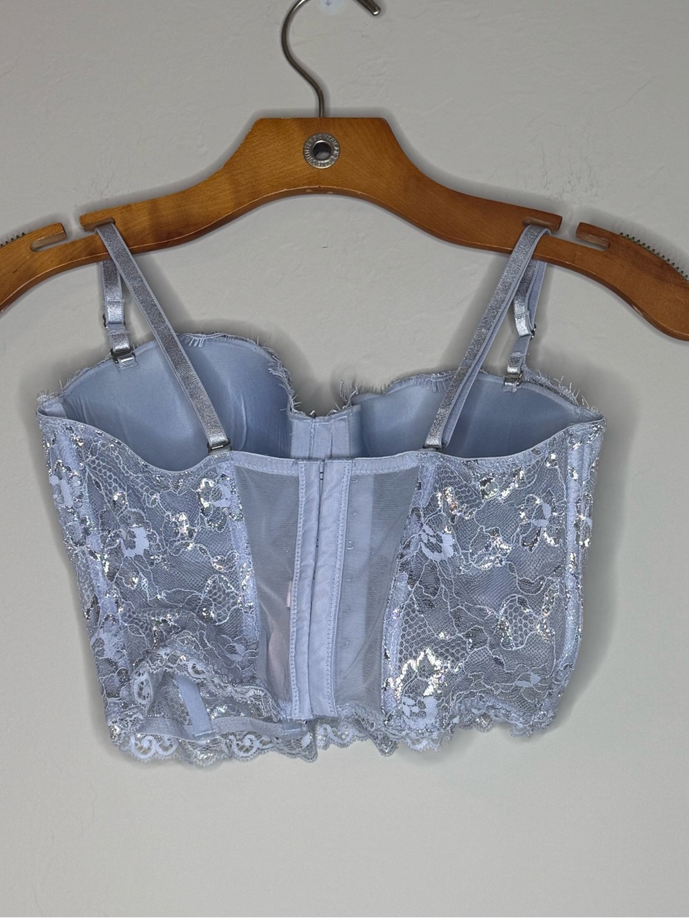 VS Dream Angels bustier lace lavender size 34C convertible - Picture 4 of 6